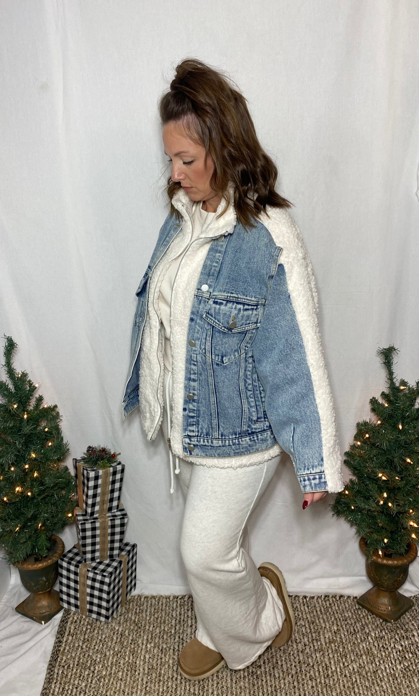 Denim Sherpa Jacket