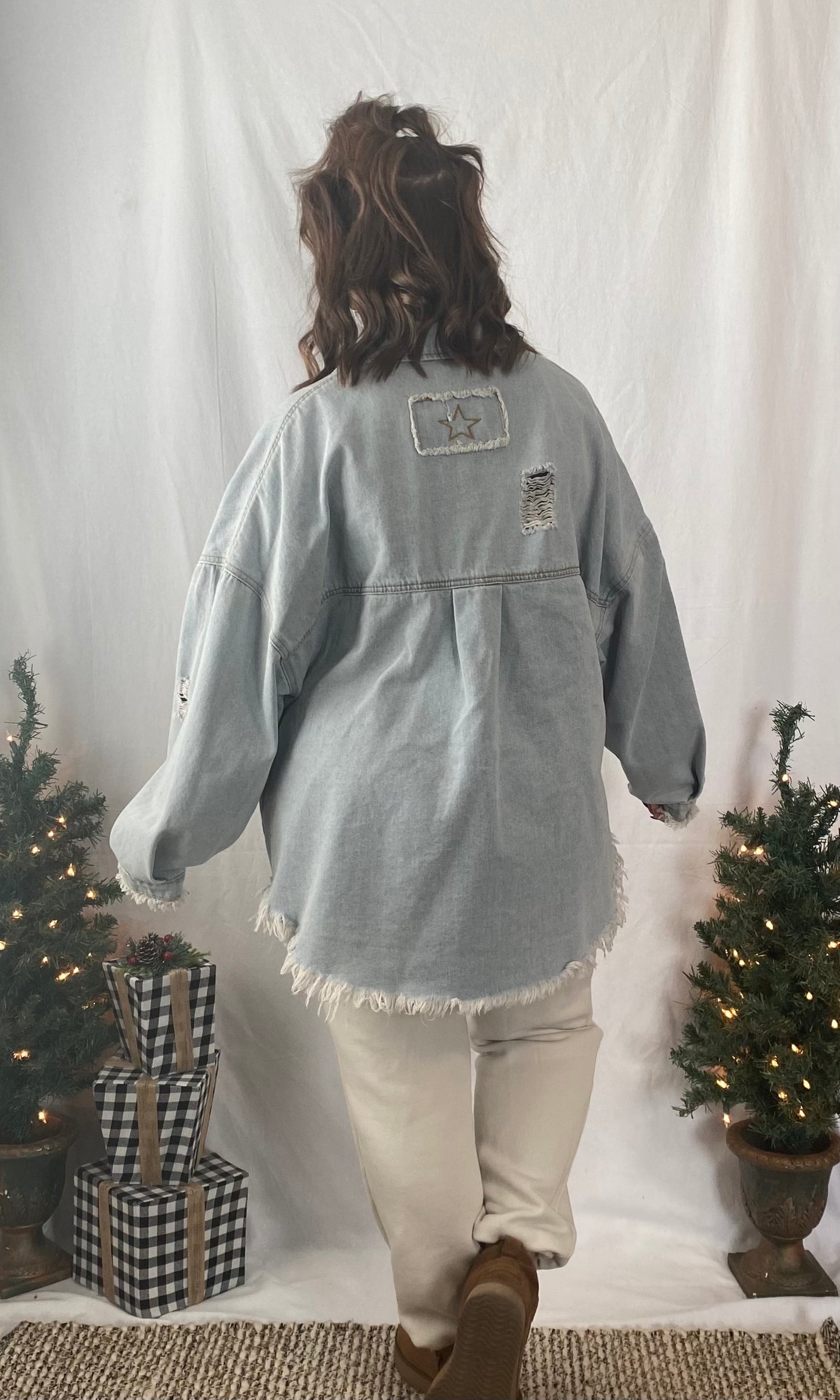 Distressed Denim Jacket
