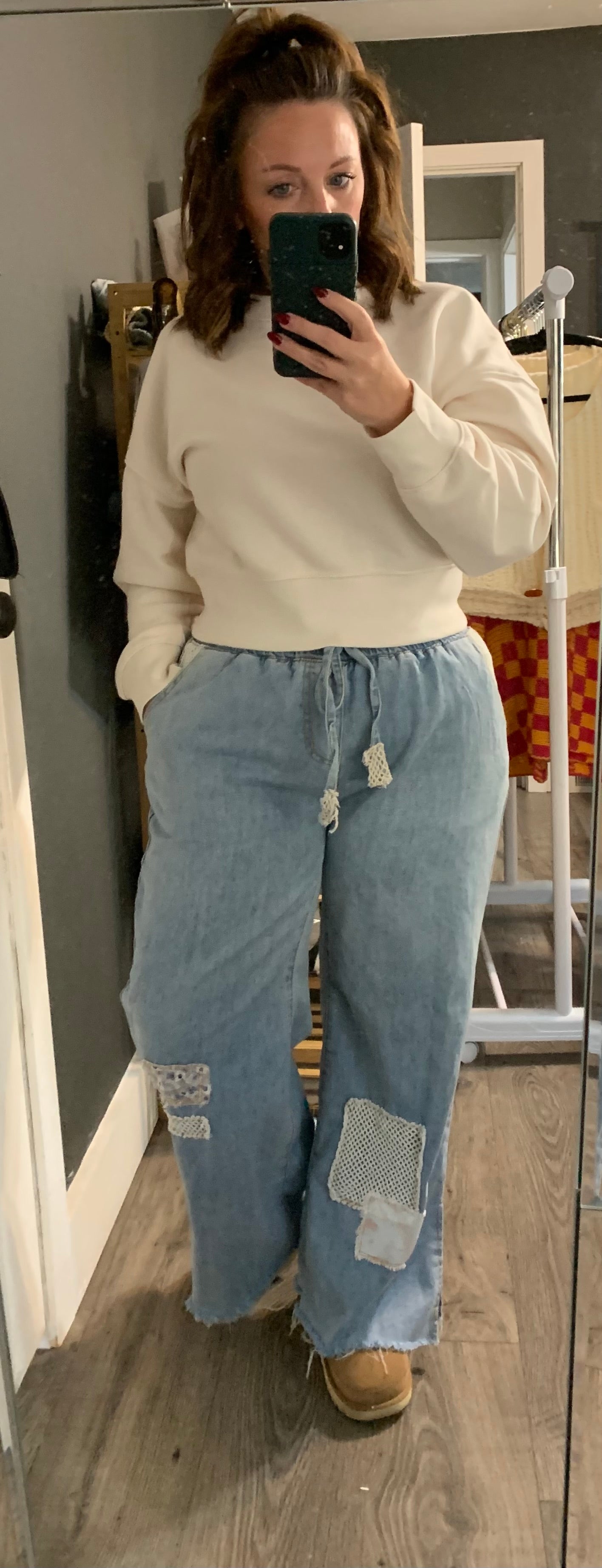 Patchwork Denim Jeans