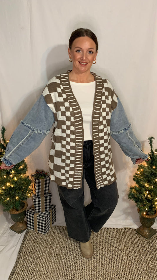 Mocha Denim Cardigan