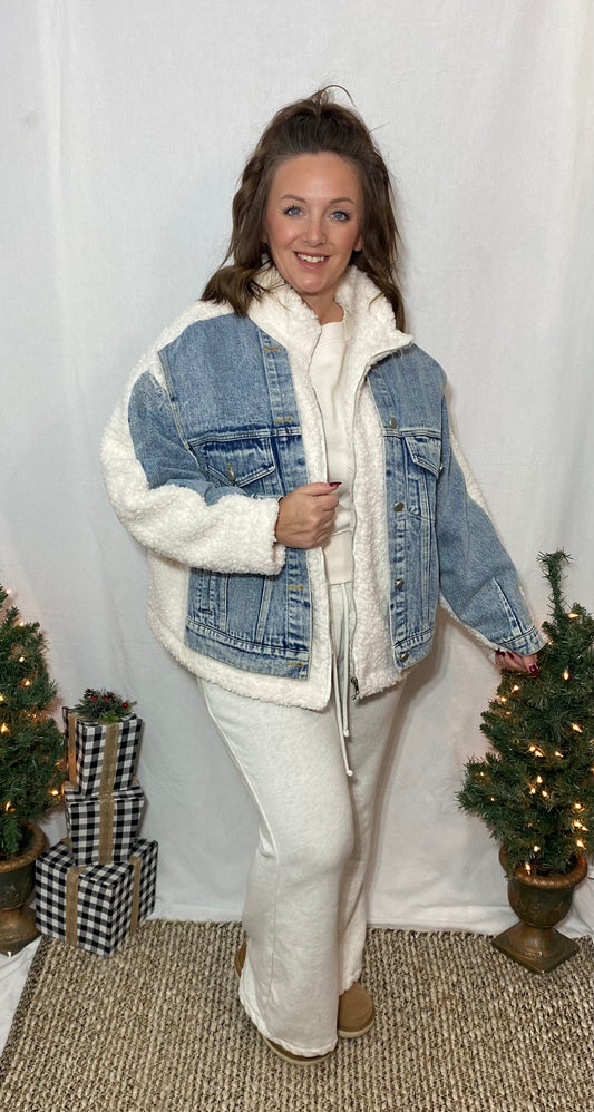 Denim Sherpa Jacket