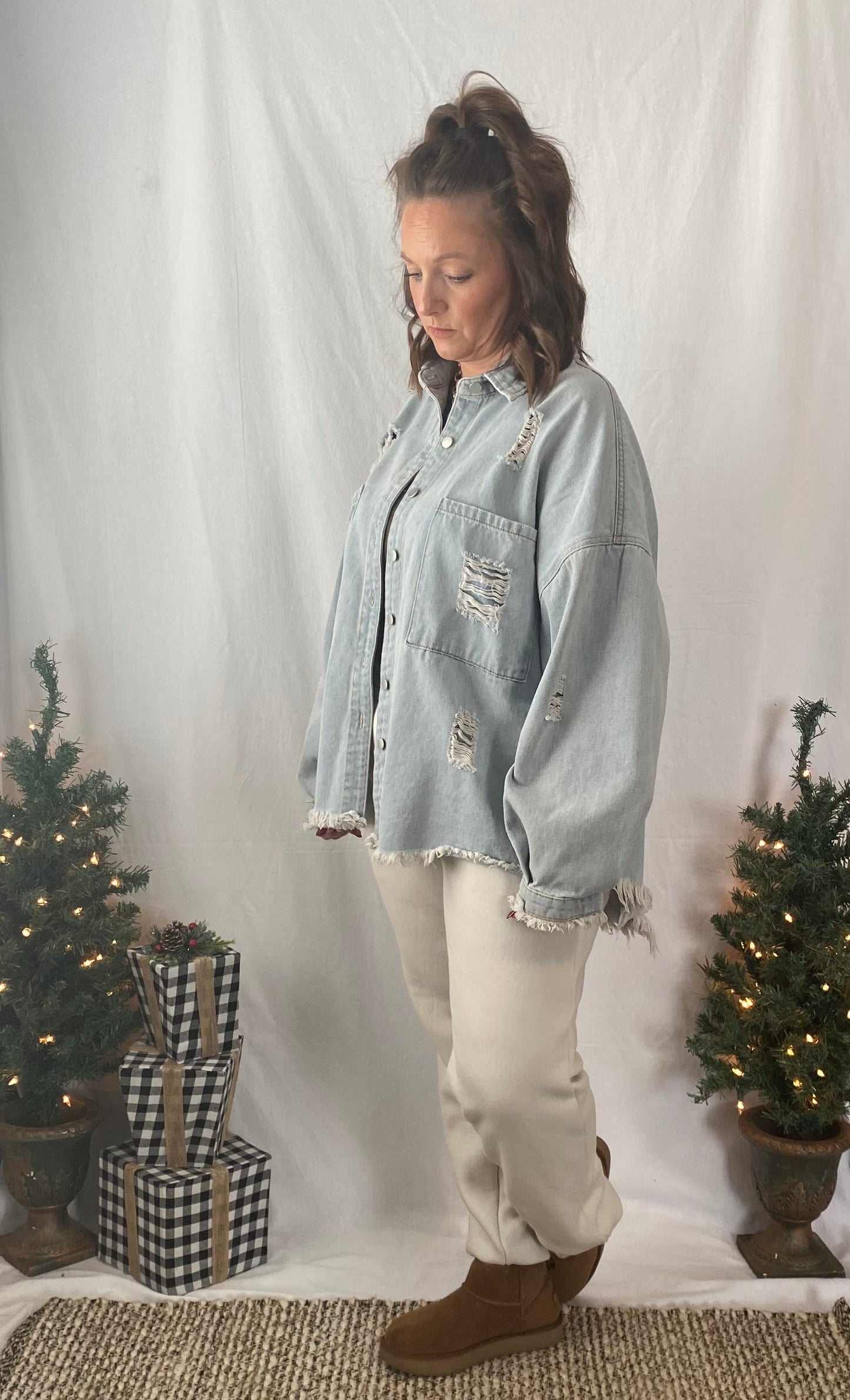 Distressed Denim Jacket